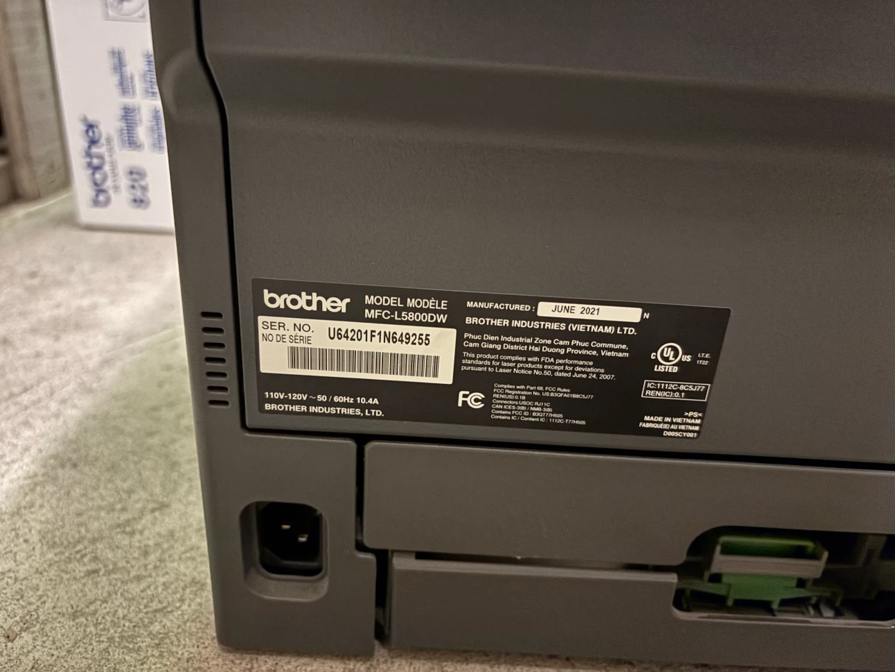 Brother MFC-L5800DW Multi-Function Laser Printer - photo 5