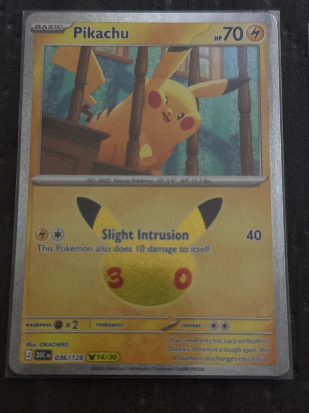 TRADE - Pikachu 14/30 30th Celebration Pokemon Card