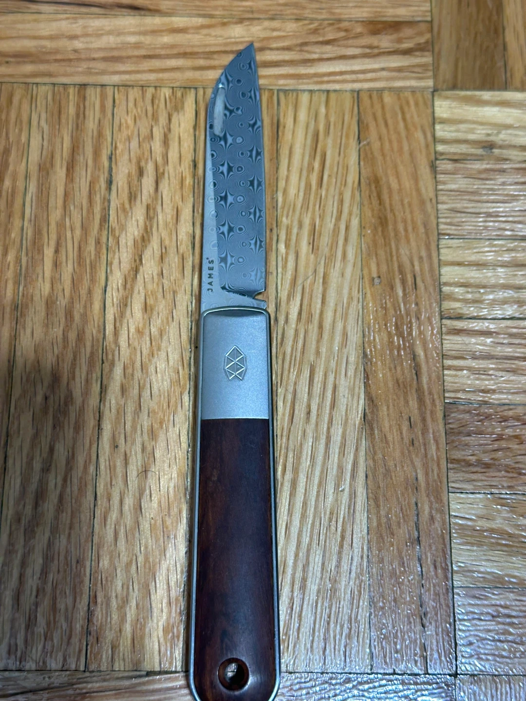The James Brand Damascus Steel Pocket Knife