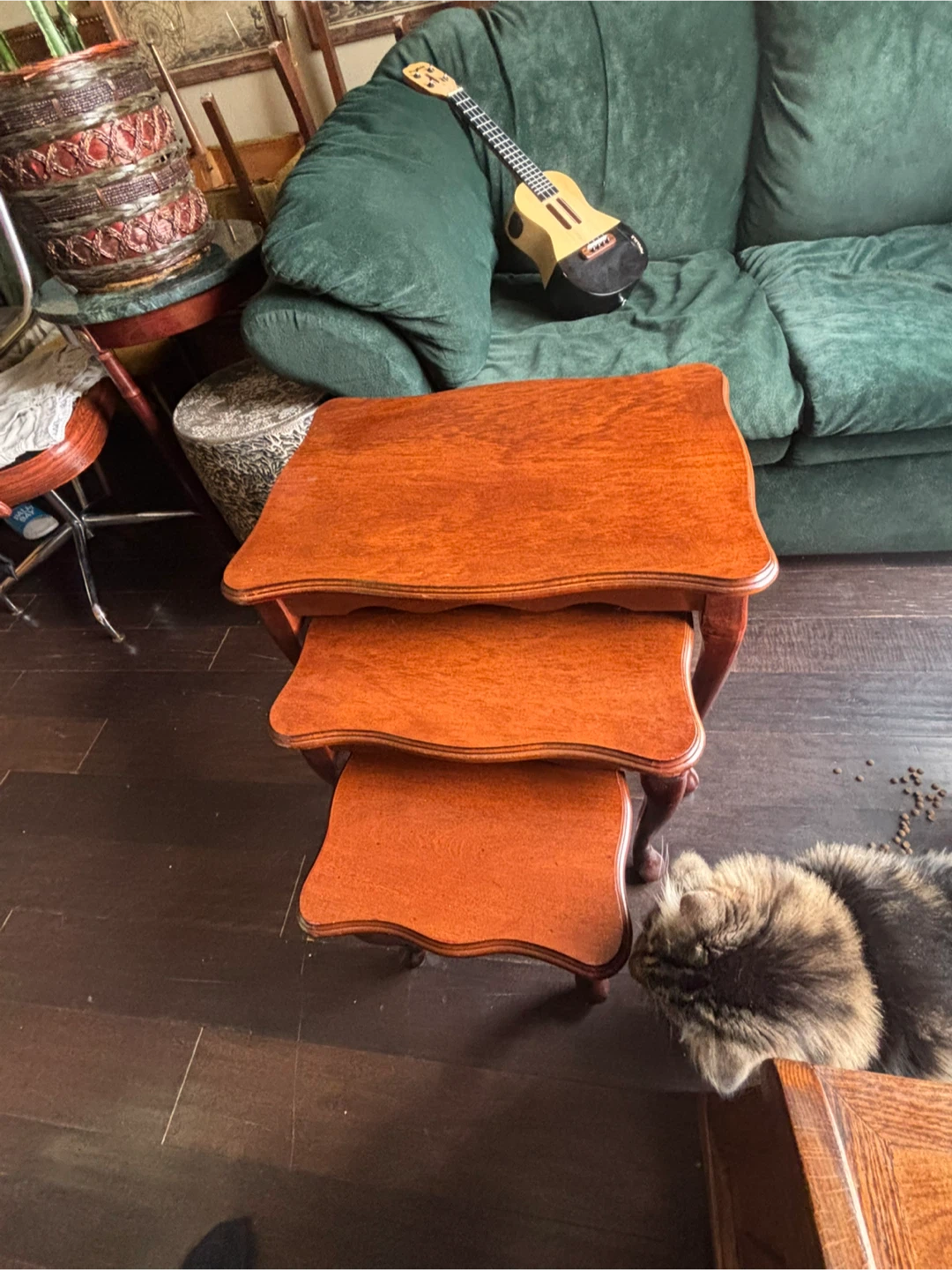 Set of Three Wooden Nesting Tables