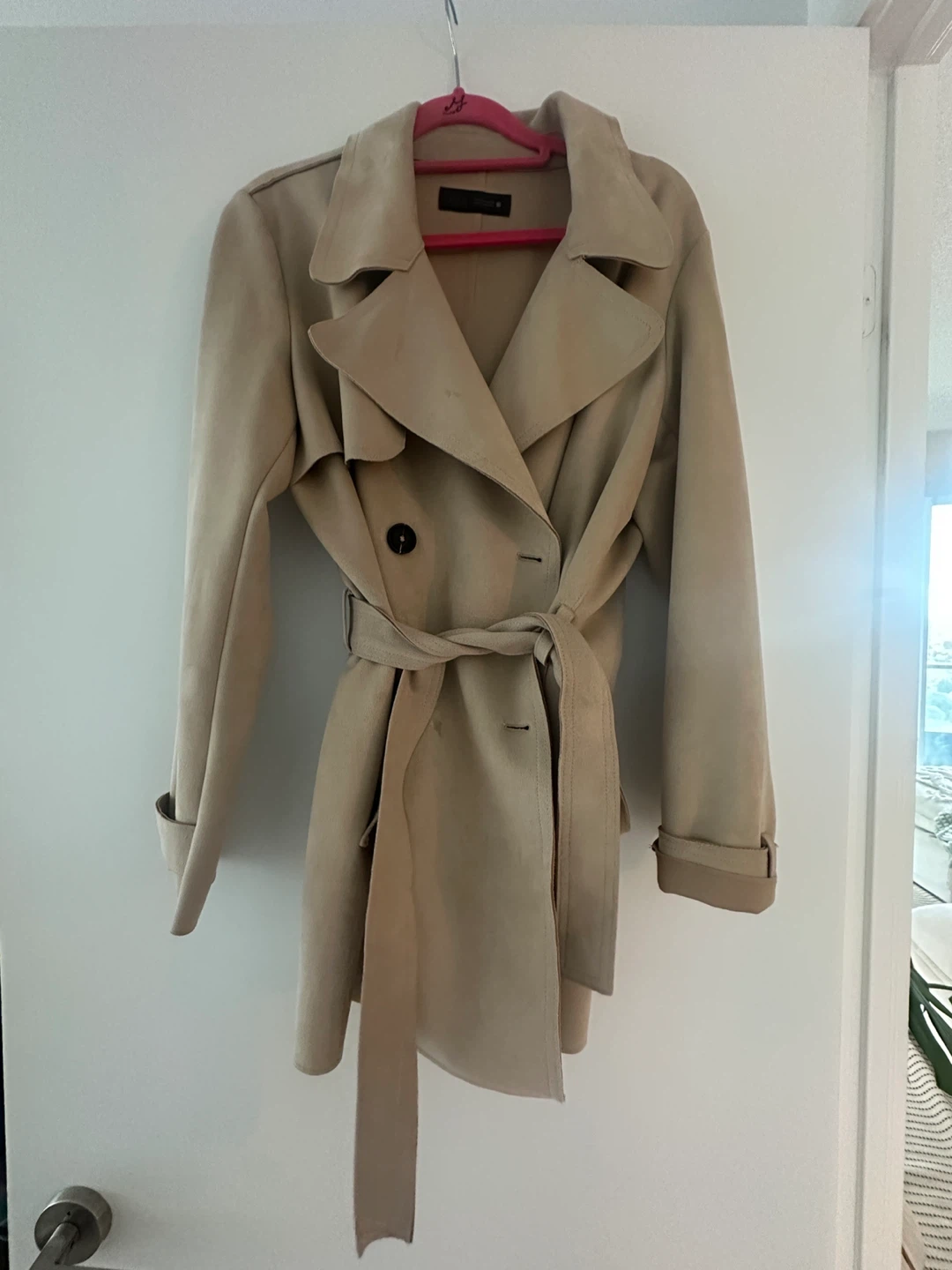 Zara Suede Trench Coat