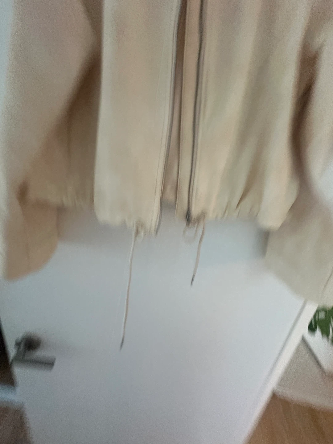 Cream Faux Suede Bomber Jacket - photo 2