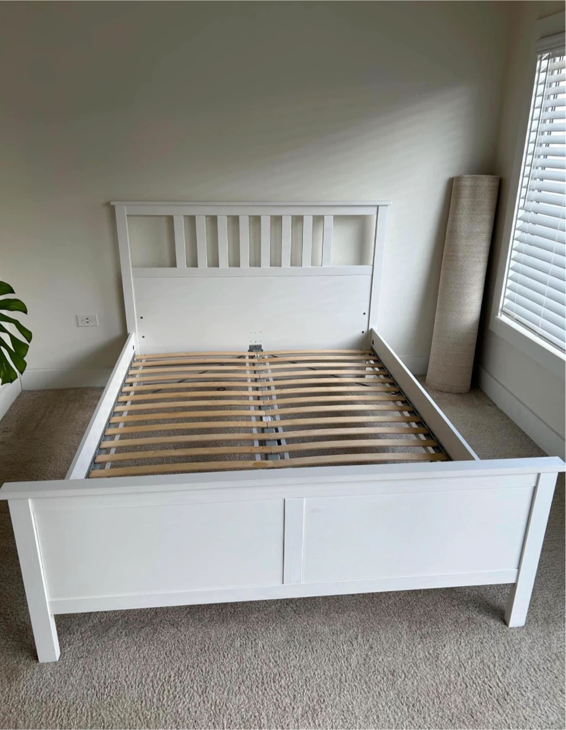 IKEA HEMNES Queen bed frame wooden in white
