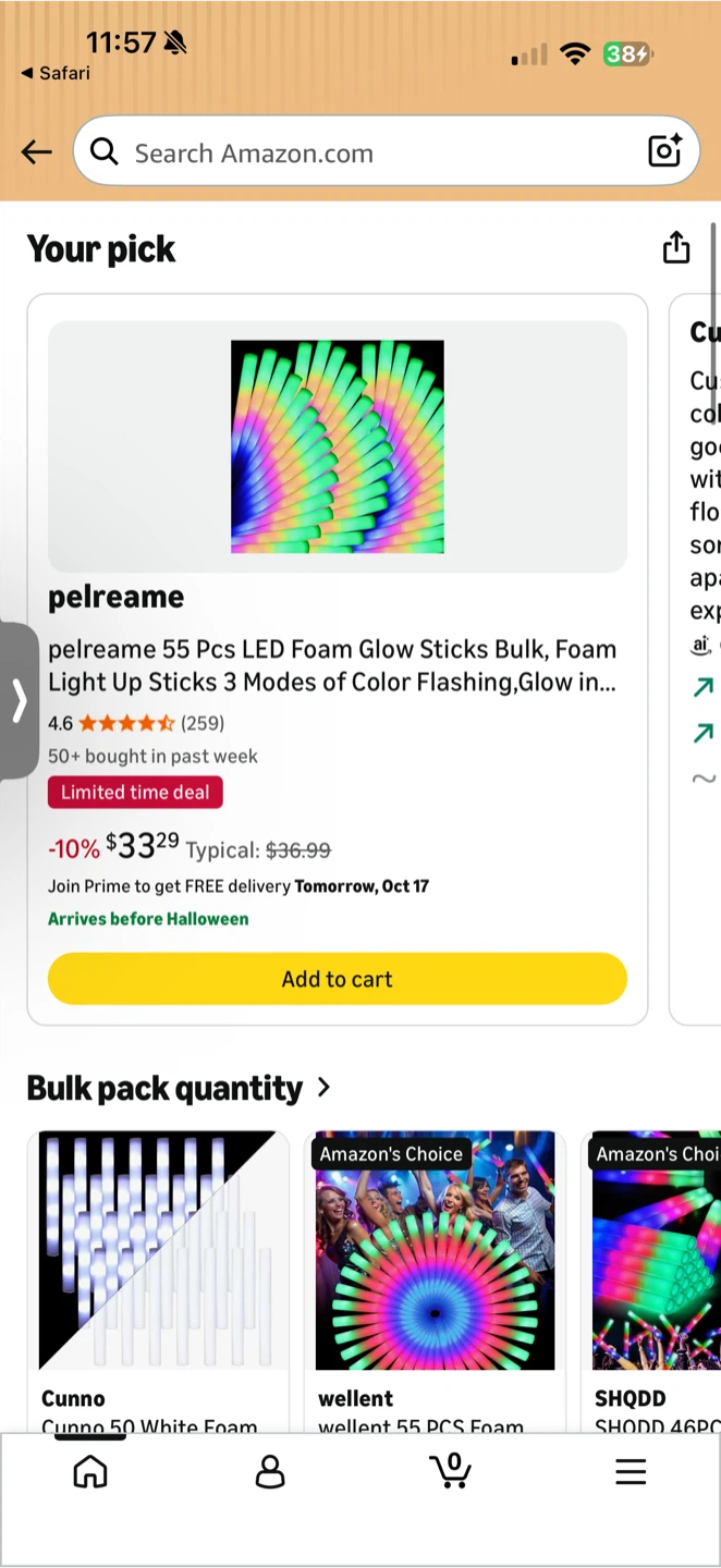 55 Pcs LED Foam Glow Sticks Bulk - photo 4