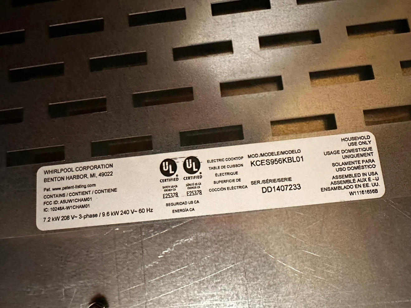 KitchenAid Electric Cooktop KCES956KBL01 - photo 3