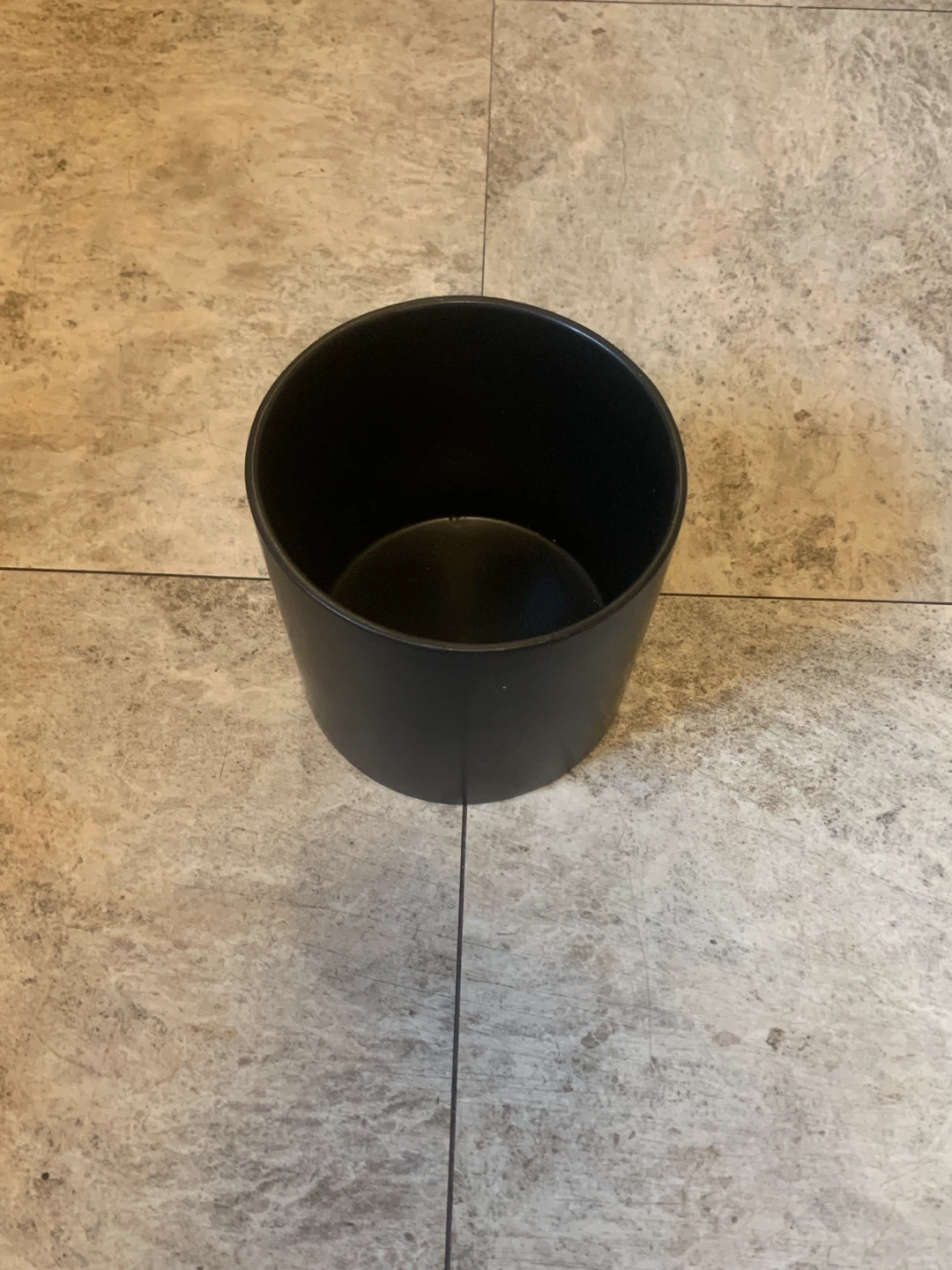 Matte Black Round Planter - photo 2