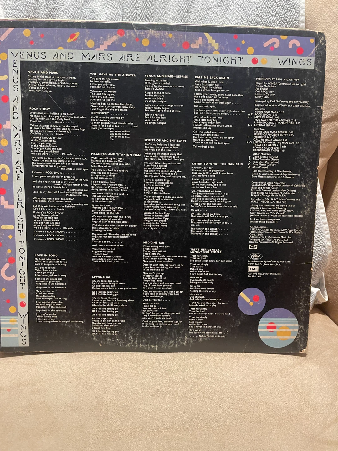 Wings - Venus and Mars Vinyl Record