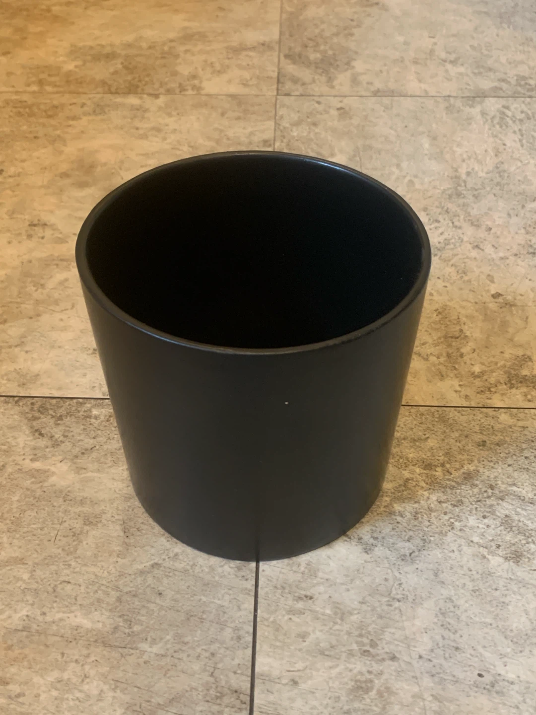 Matte Black Round Planter