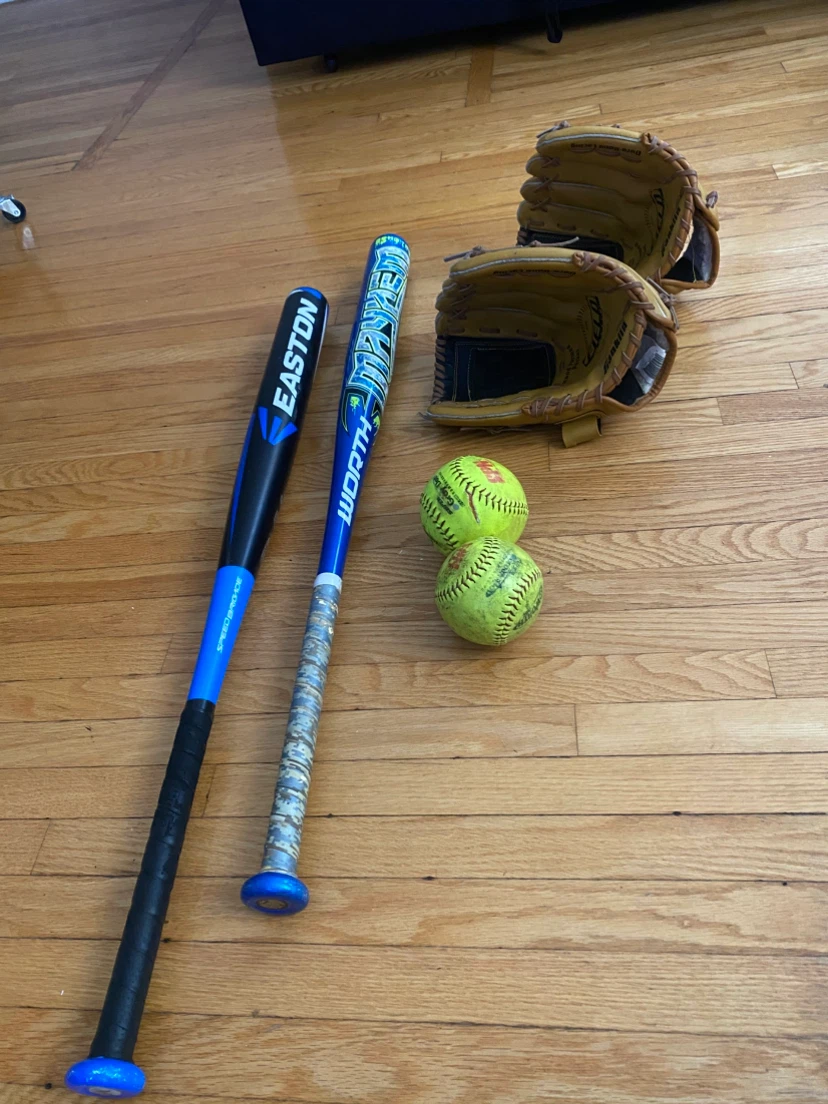Franklin Baseball Gloves and Softball Set