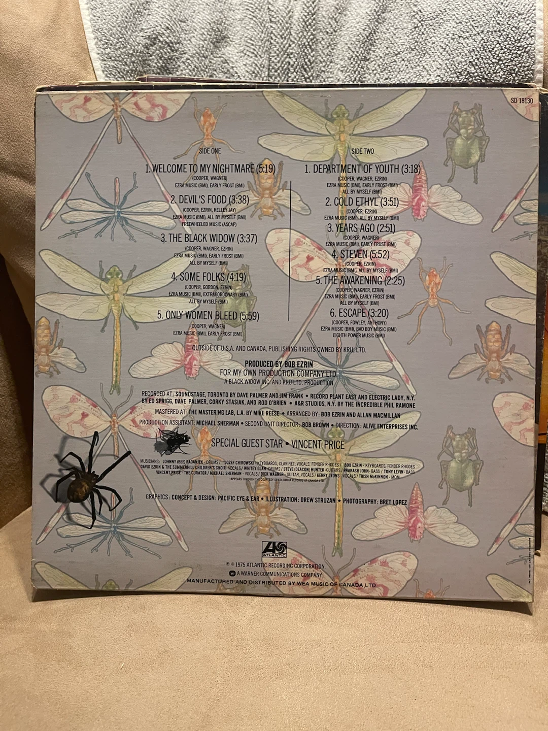 Alice Cooper Welcome To My Nightmare Vinyl Record - photo 2
