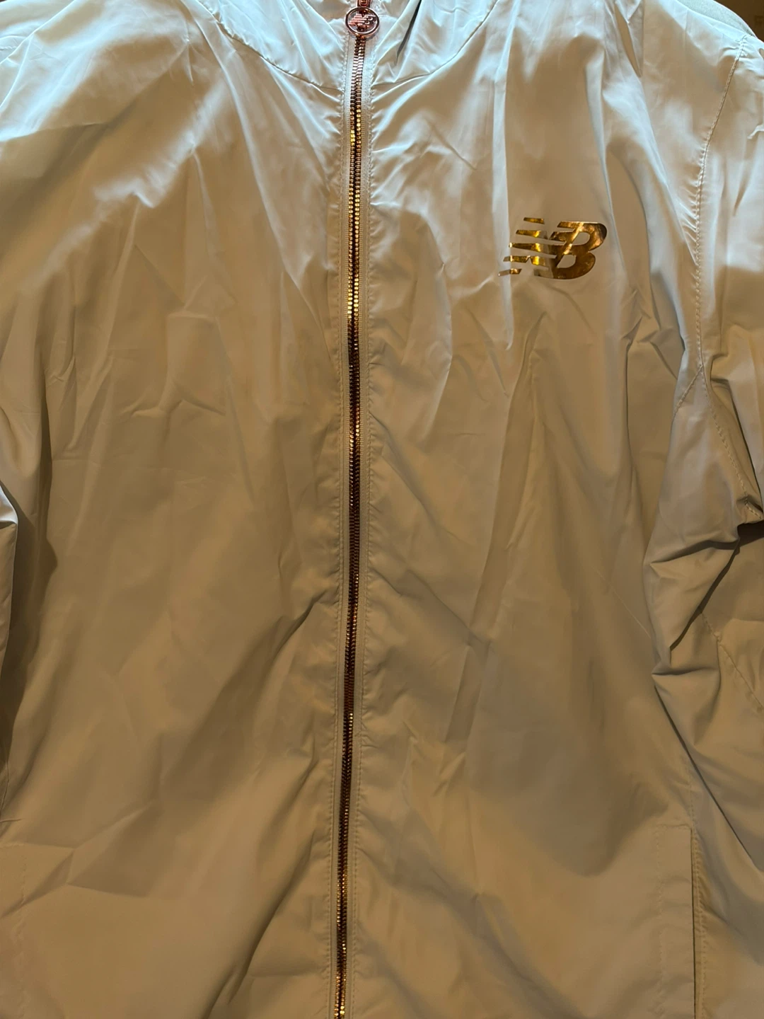 New Balance 3X White Lightweight Windbreaker