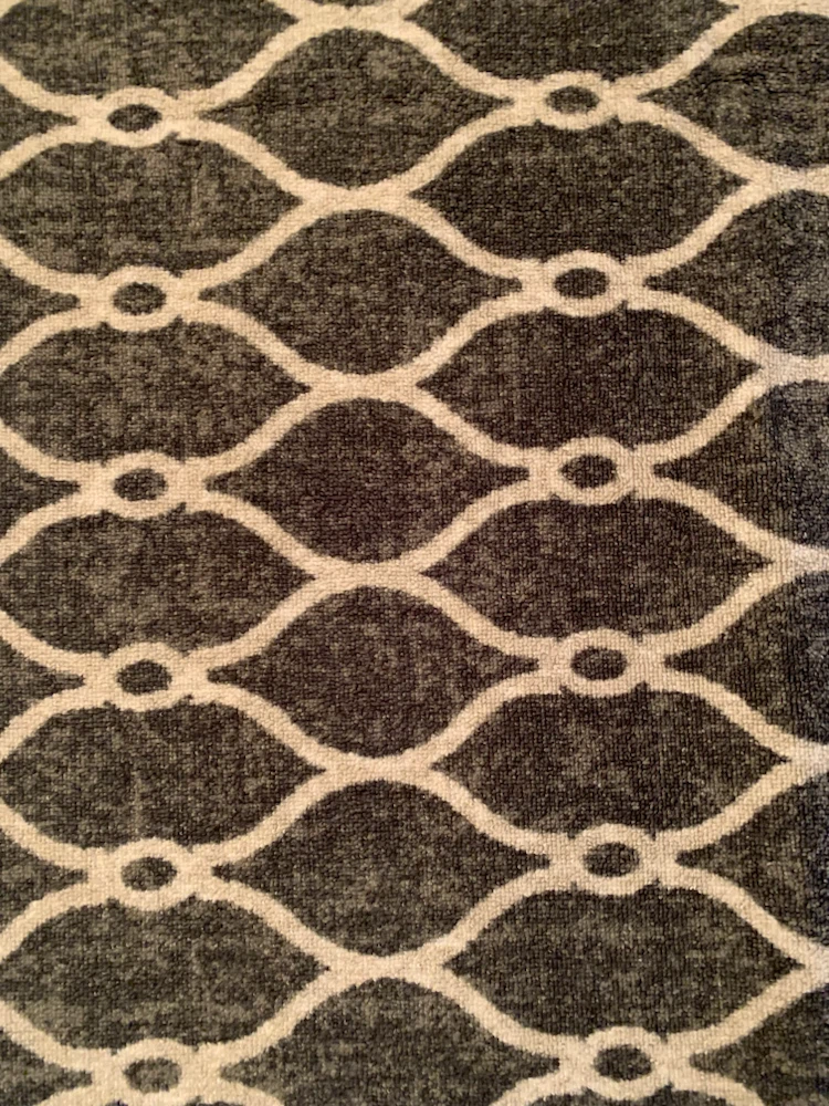 Dark Grey and Cream Geometric Pattern Area Rug - photo 2