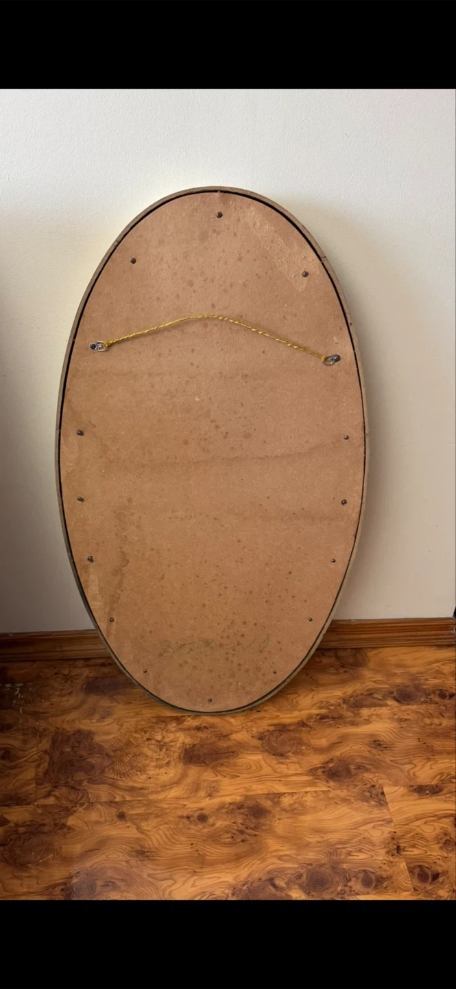 Vintage Style Oval Gold Wall Mirror - photo 2