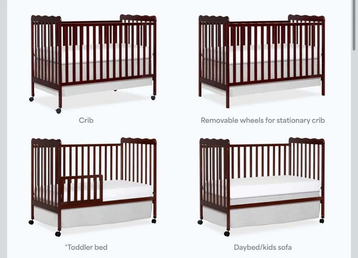 Dream On Me Carson 3-in-1 Convertible Baby Crib (Like New) - photo 2