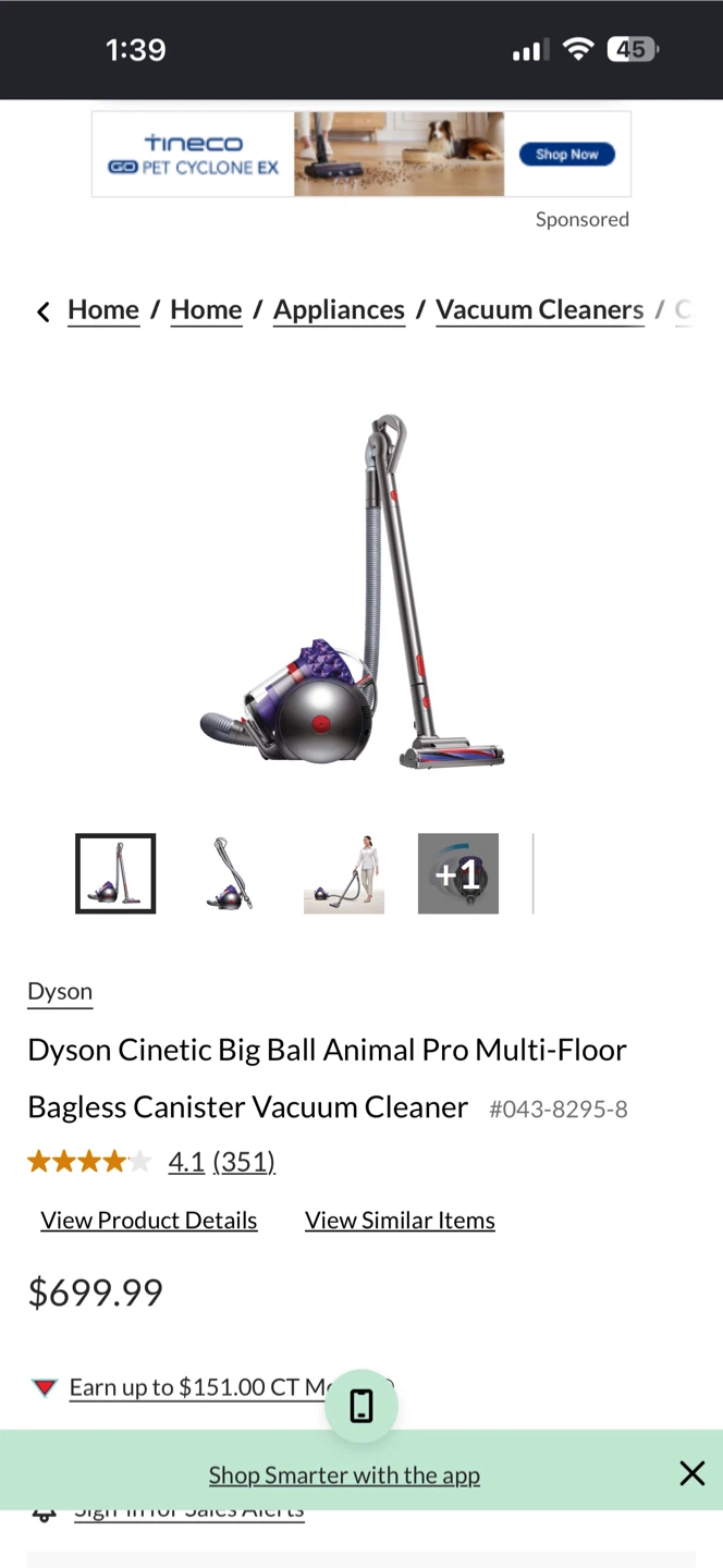 Dyson Cinetic Big Ball - Bagless Canister Vacuum Cleaner - photo 4