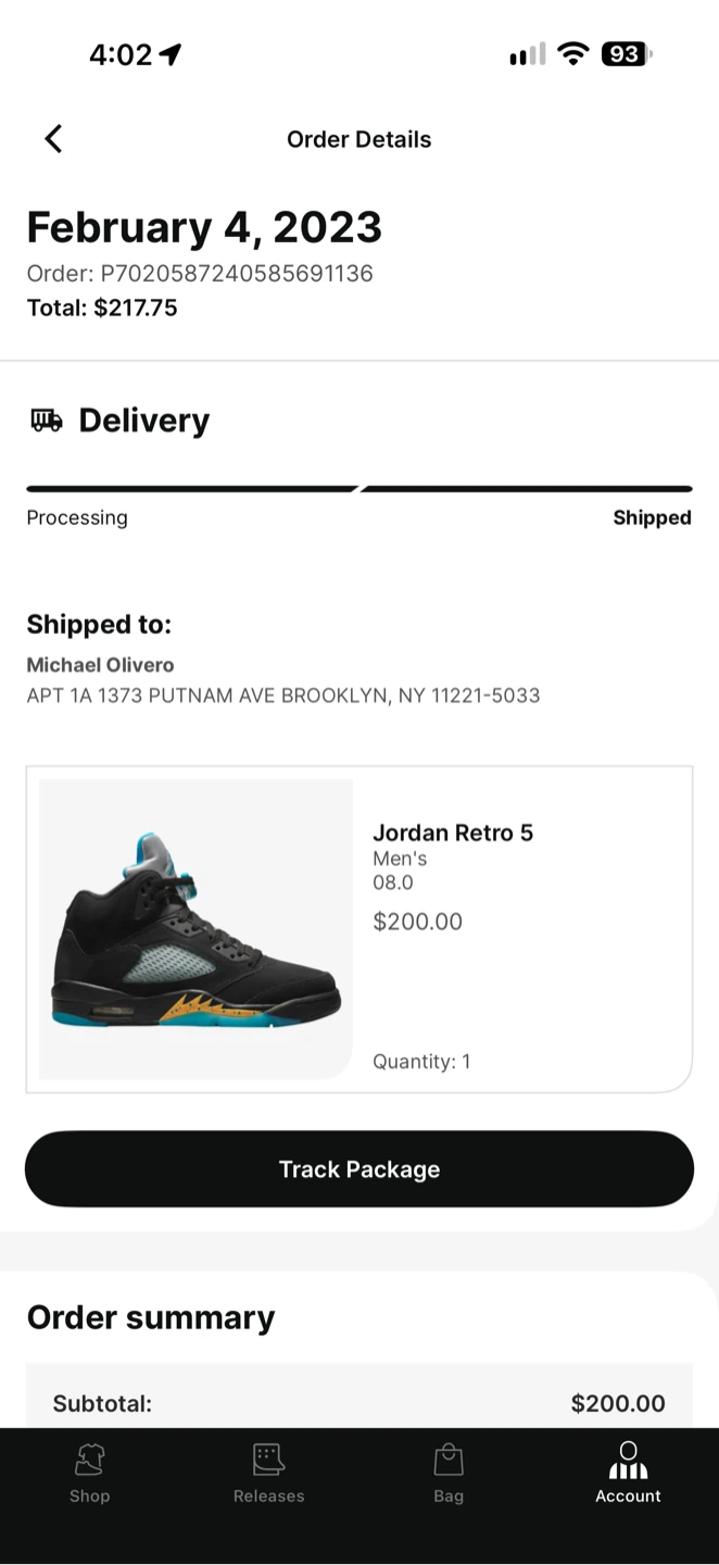 Jordan Retro 5 Aqua Size 8 Like New
