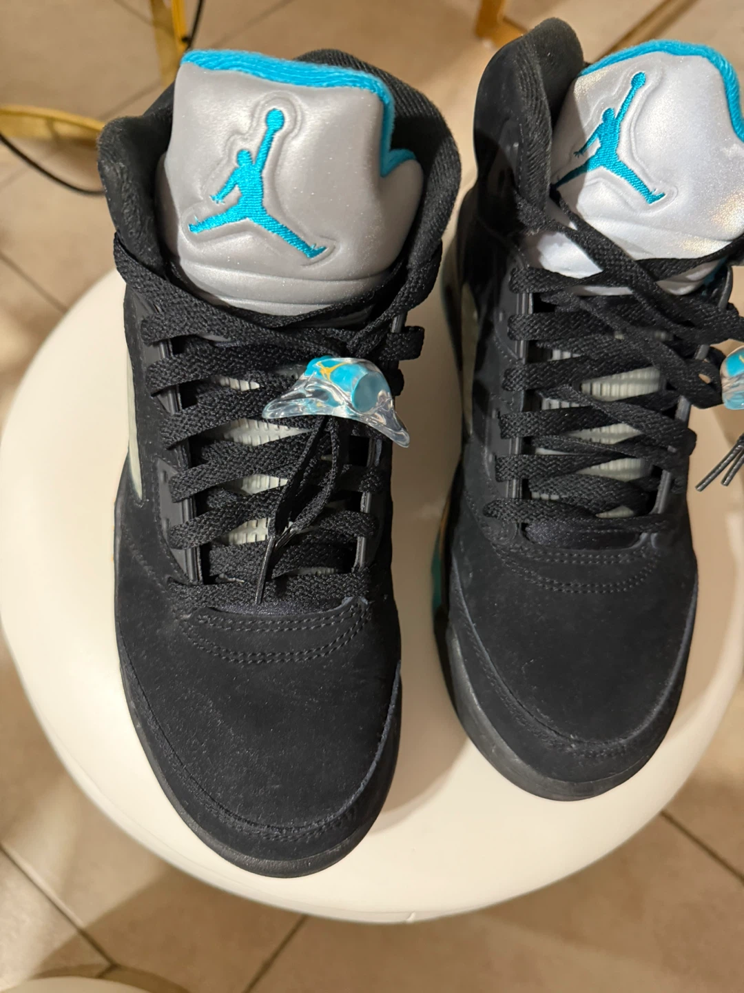 Jordan Retro 5 Aqua Size 8 Like New - photo 2