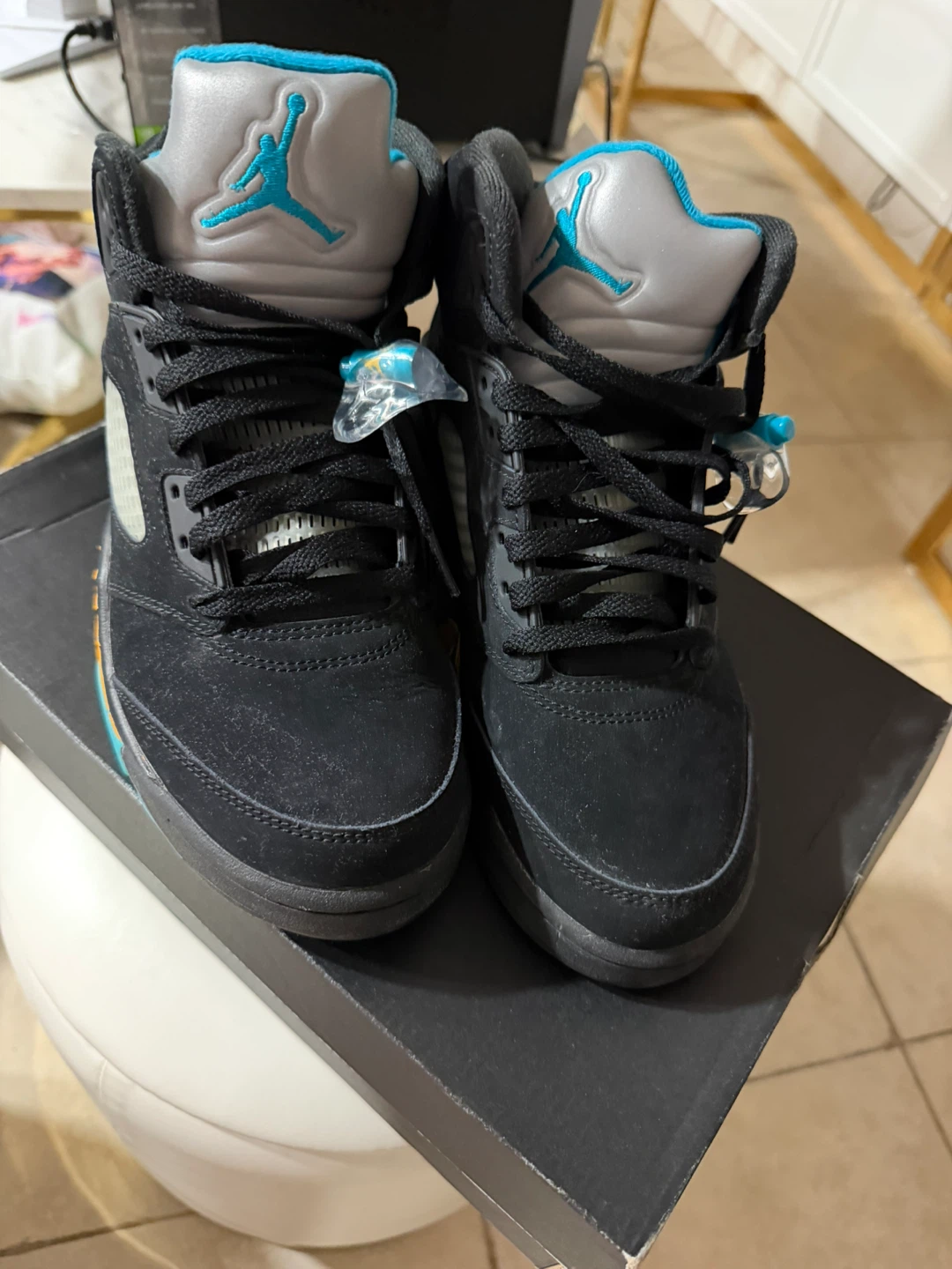 Jordan Retro 5 Aqua Size 8 Like New - photo 5