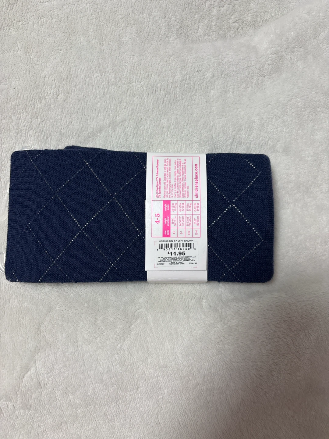 The Children's Place Navy Tights - Size 4-5