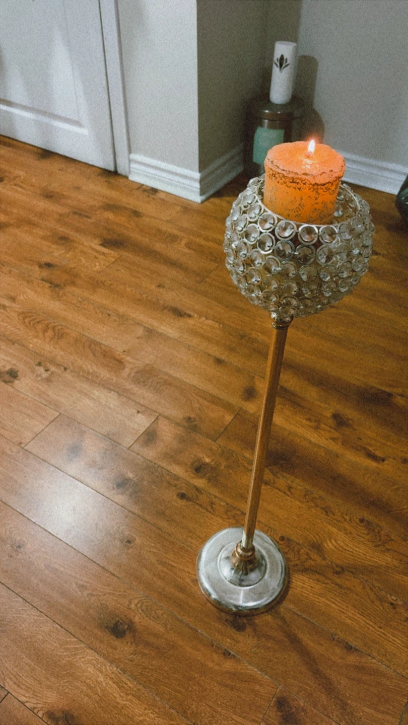 Crystal sphere candle holder floor stand - photo 2