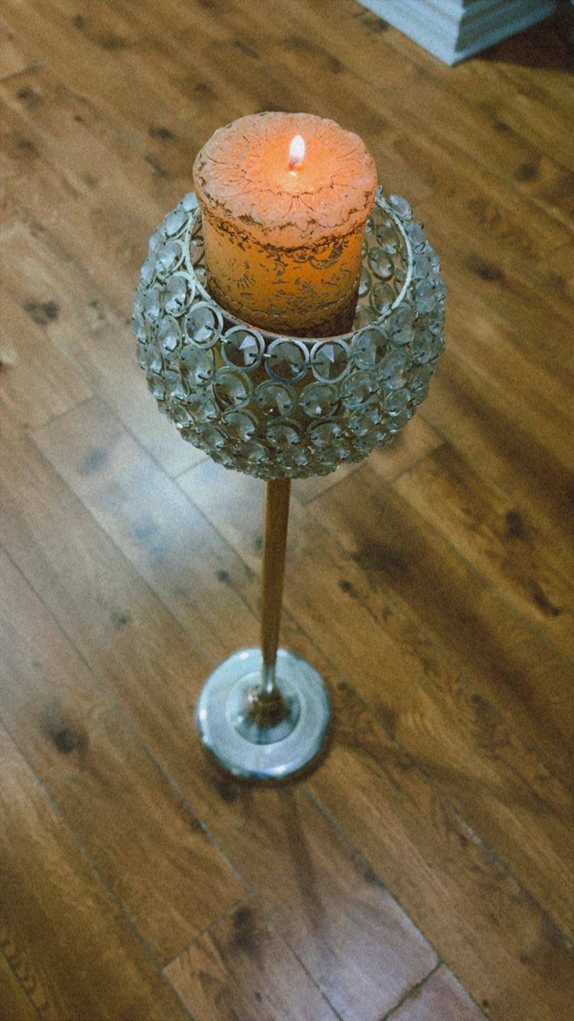 Crystal sphere candle holder floor stand - photo 4