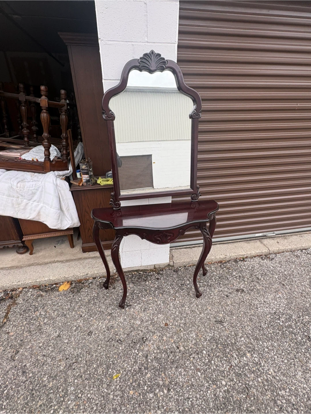 Free delivery used Vintage Style Console Table with Mirror