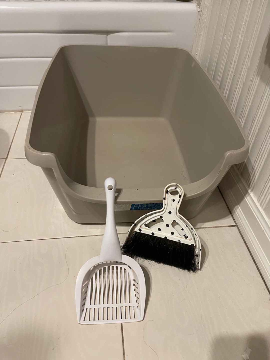 Extra large Cat Litter Box with tall walls and free Scoops