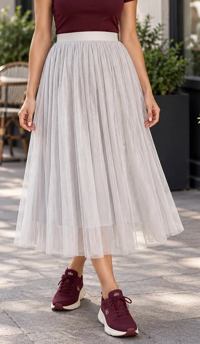 Light Grey Tulle Skirt