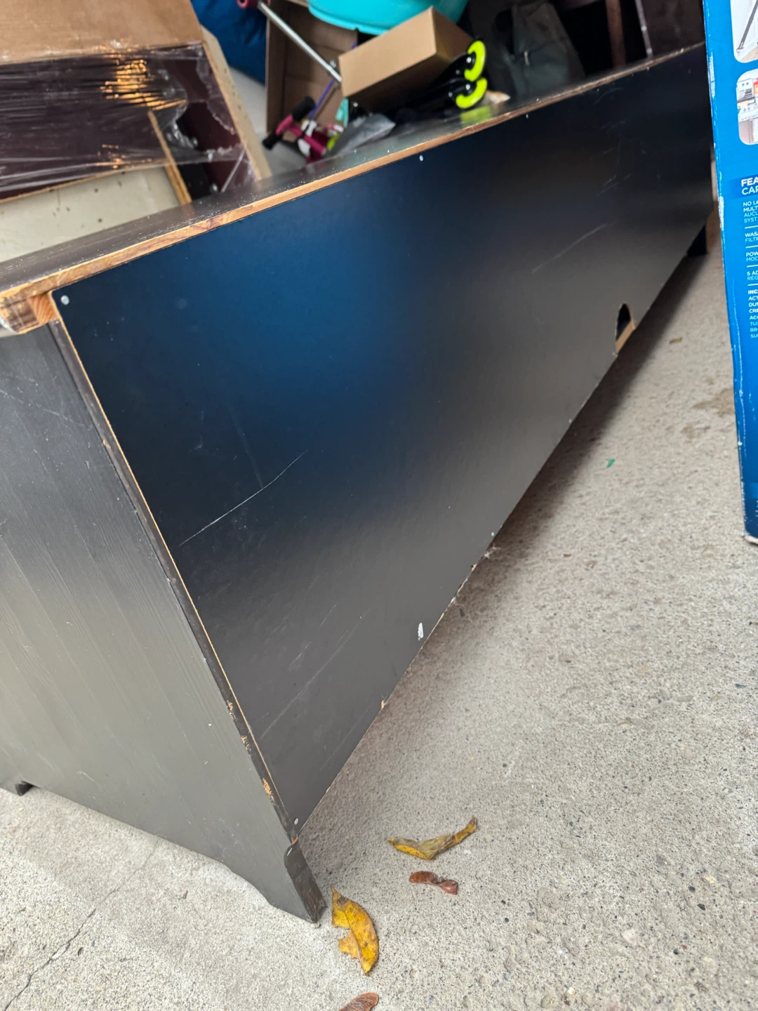 Long Black TV Stand Media Console - photo 2