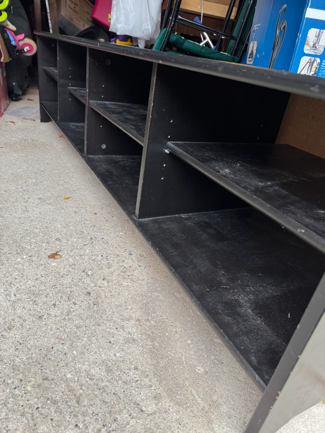 Long Black TV Stand Media Console - photo 4