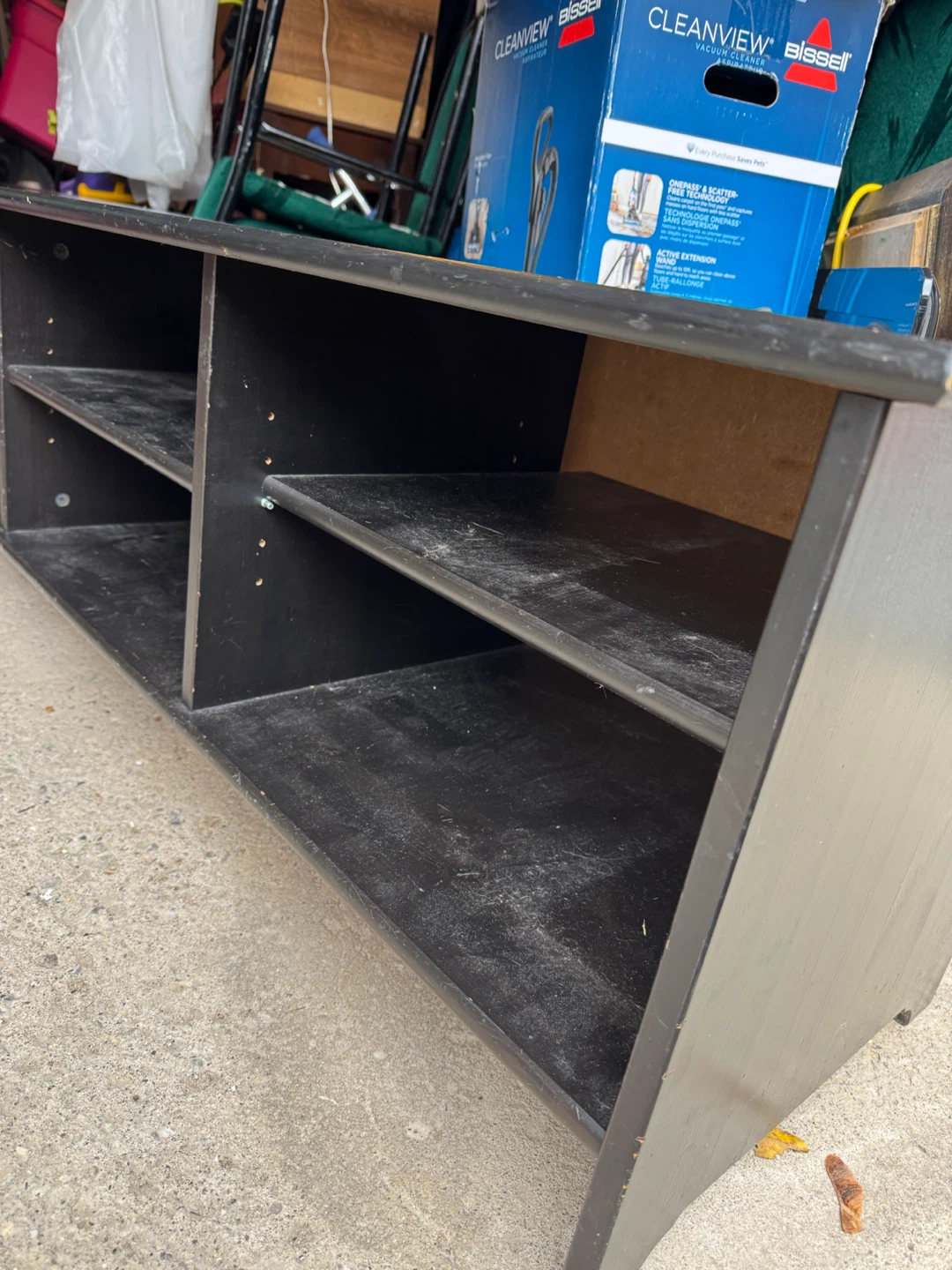 Long Black TV Stand Media Console - photo 5