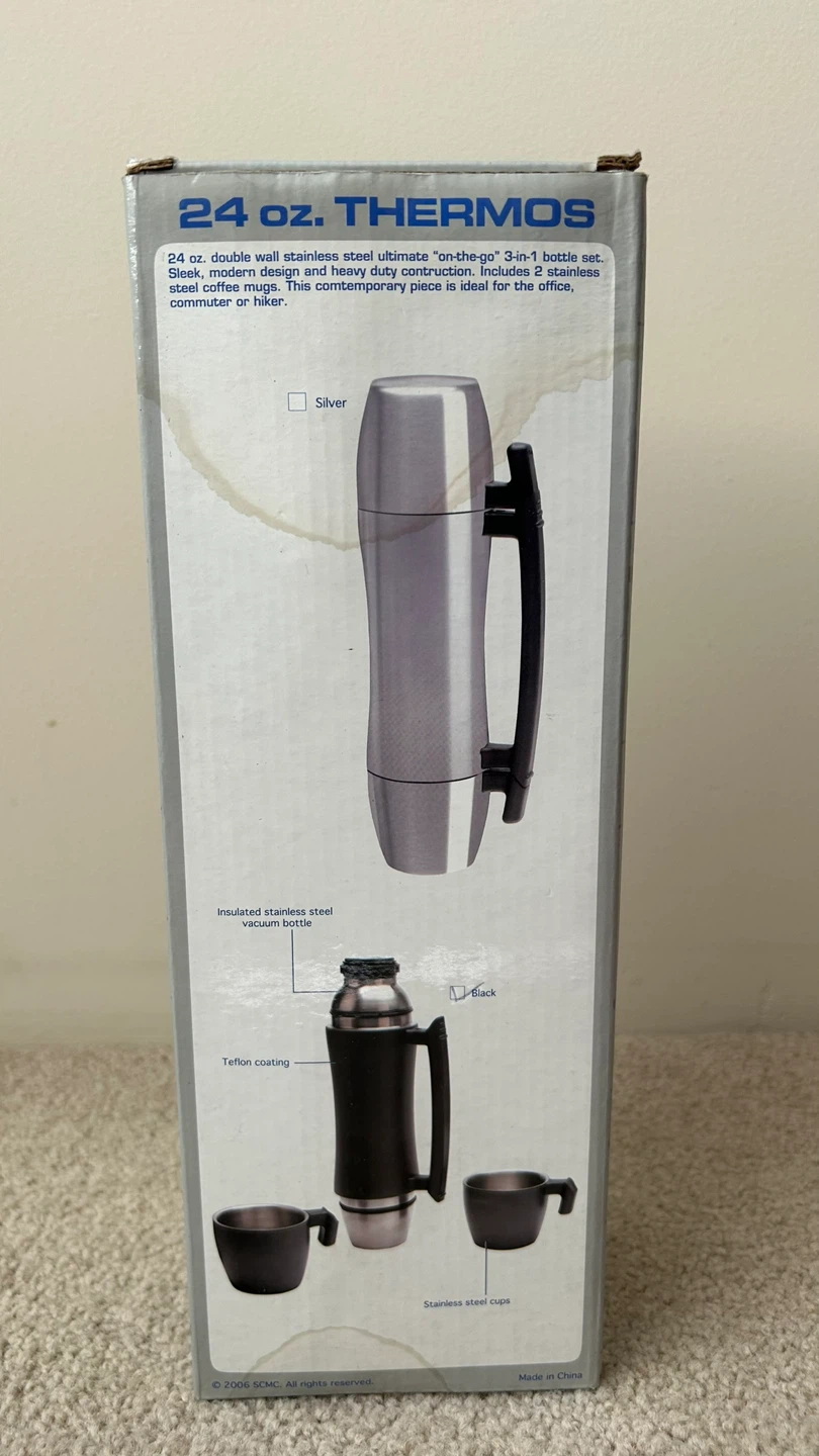 24 oz. Black Thermos Bottle Set - photo 2