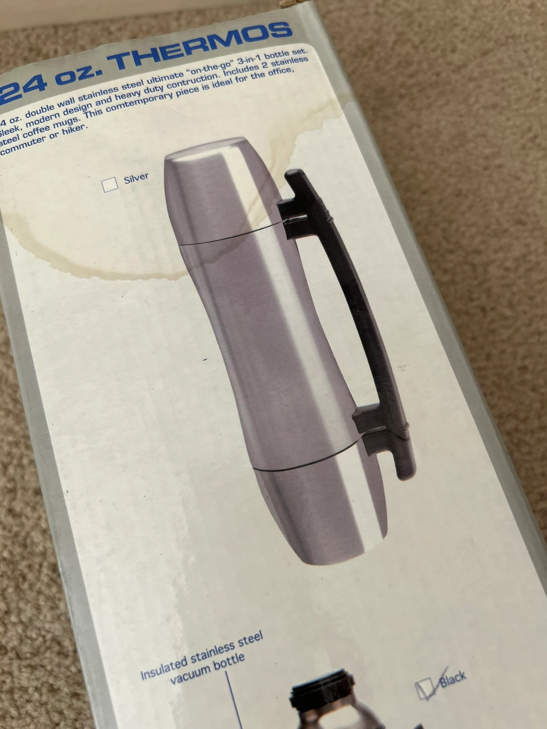 24 oz. Black Thermos Bottle Set - photo 5