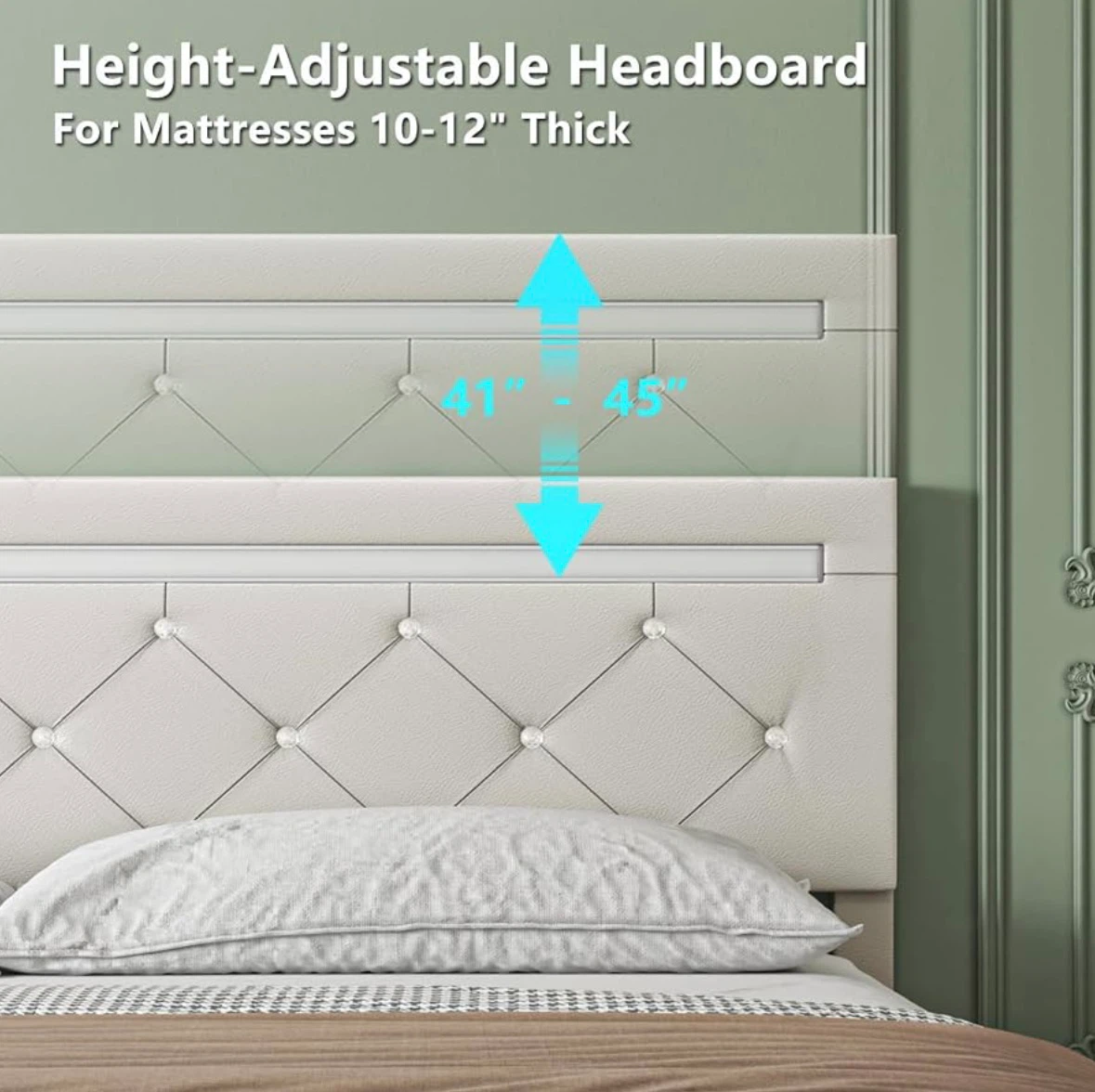 NEW - Bed Frame w Storage and LED - Full Size - In its box - photo 4