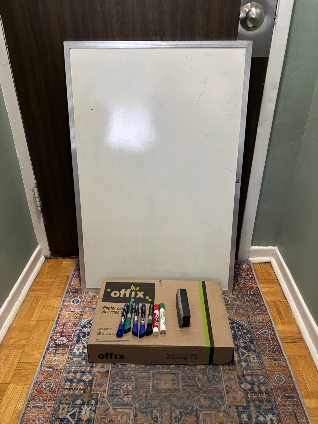 Whiteboard with Markers and Eraser