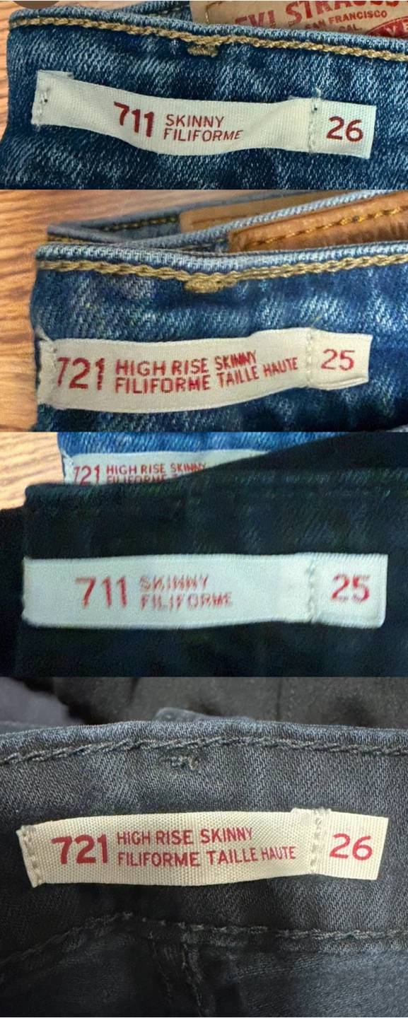 Levi's 711 & 721 Skinny Jeans Bundle - photo 3