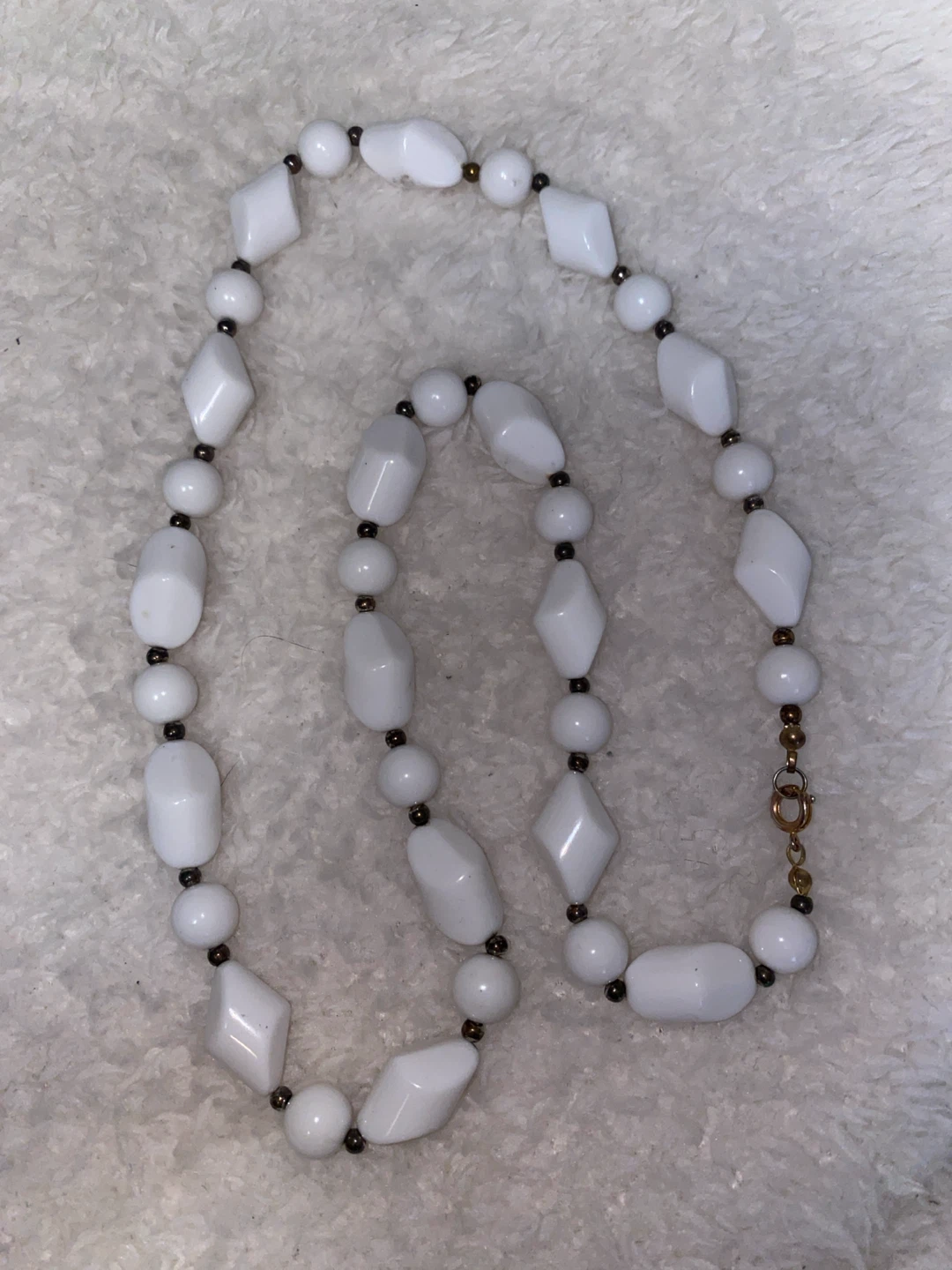 Vintage White Bead Necklace
