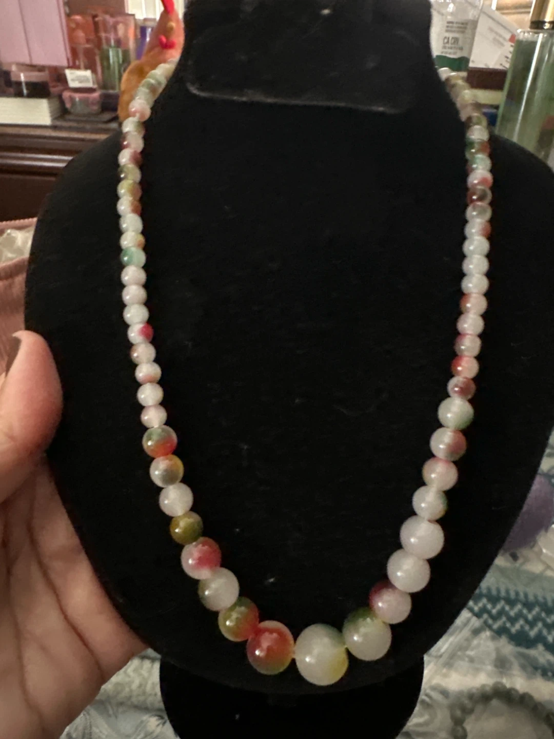 Multicolor Agate Bead Necklace