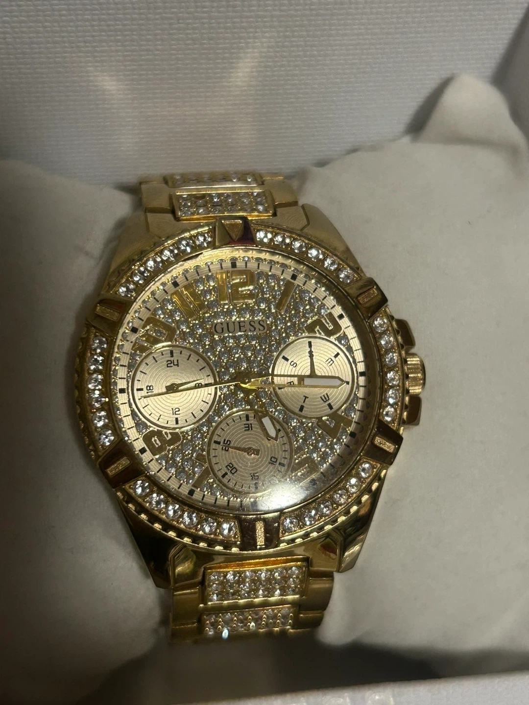 Guess Gold-Tone Crystal Watch