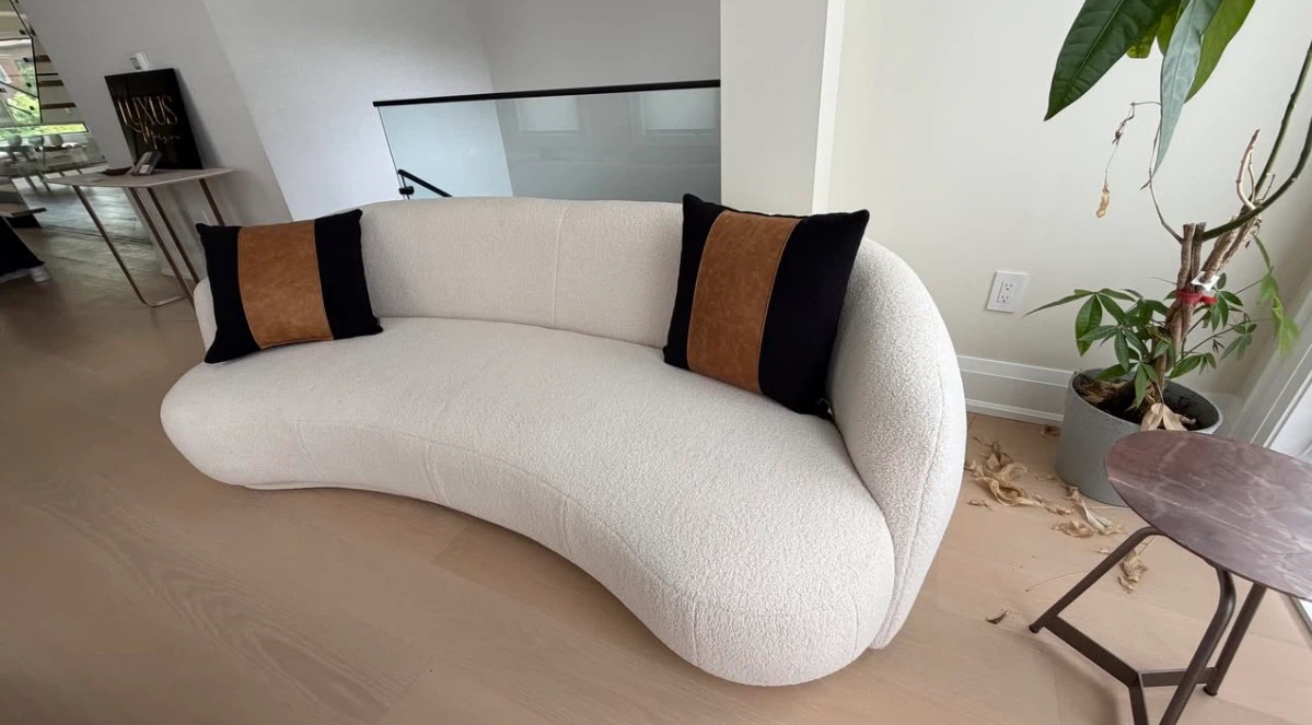 Luxury Designer Boucle Sofá Contemporary Design - photo 2