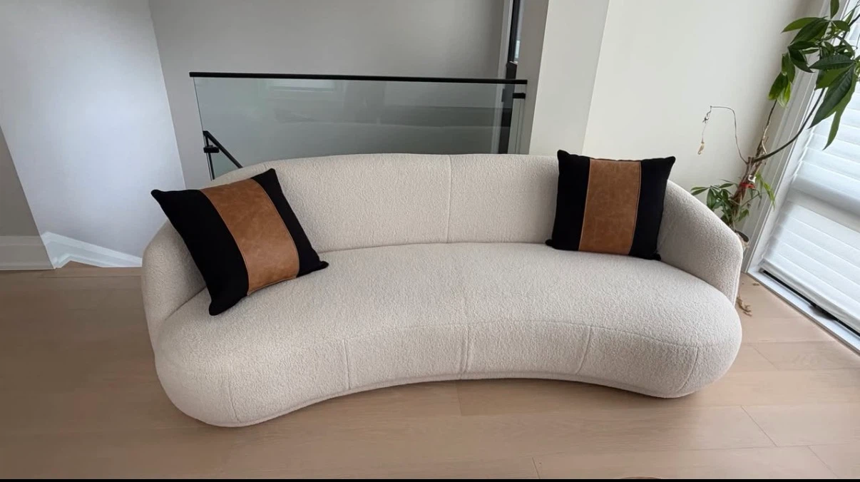 Luxury Designer Boucle Sofá Contemporary Design - photo 3