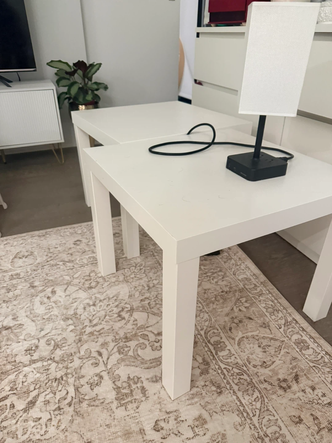Two IKEA Lack Side Tables - White