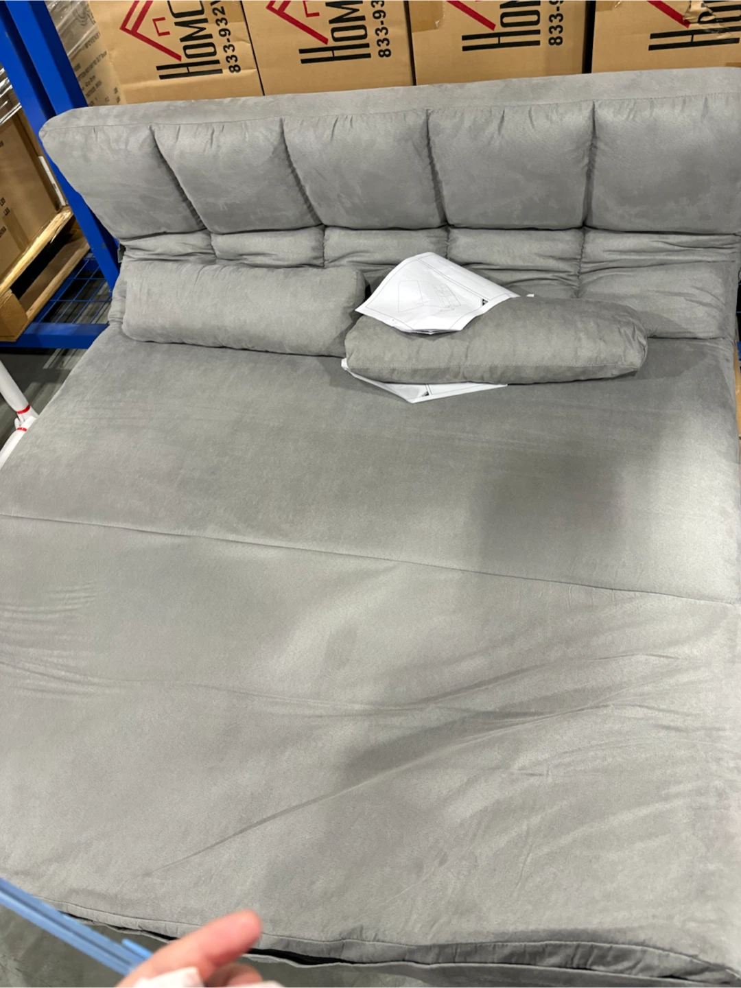 Foldable Floor Sofa Grey