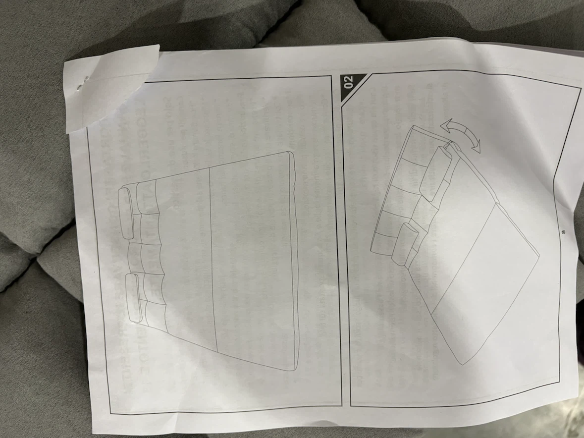 Foldable Floor Sofa Grey - photo 3