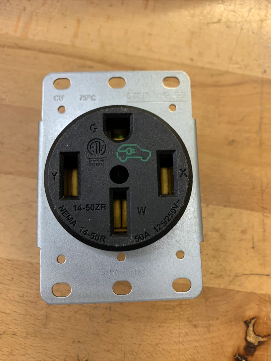 NEMA 14-50R Electric Vehicle Charging Outlet