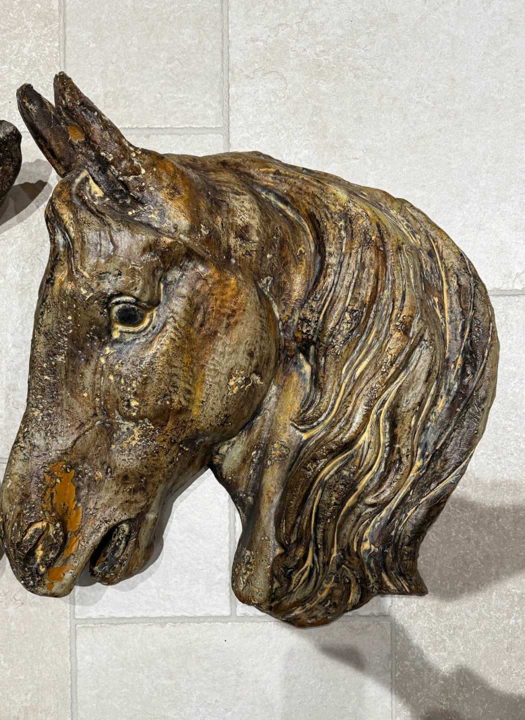Vintage 1972 Vanguard Studios Brutalist Horse Pair wall Decor - photo 2