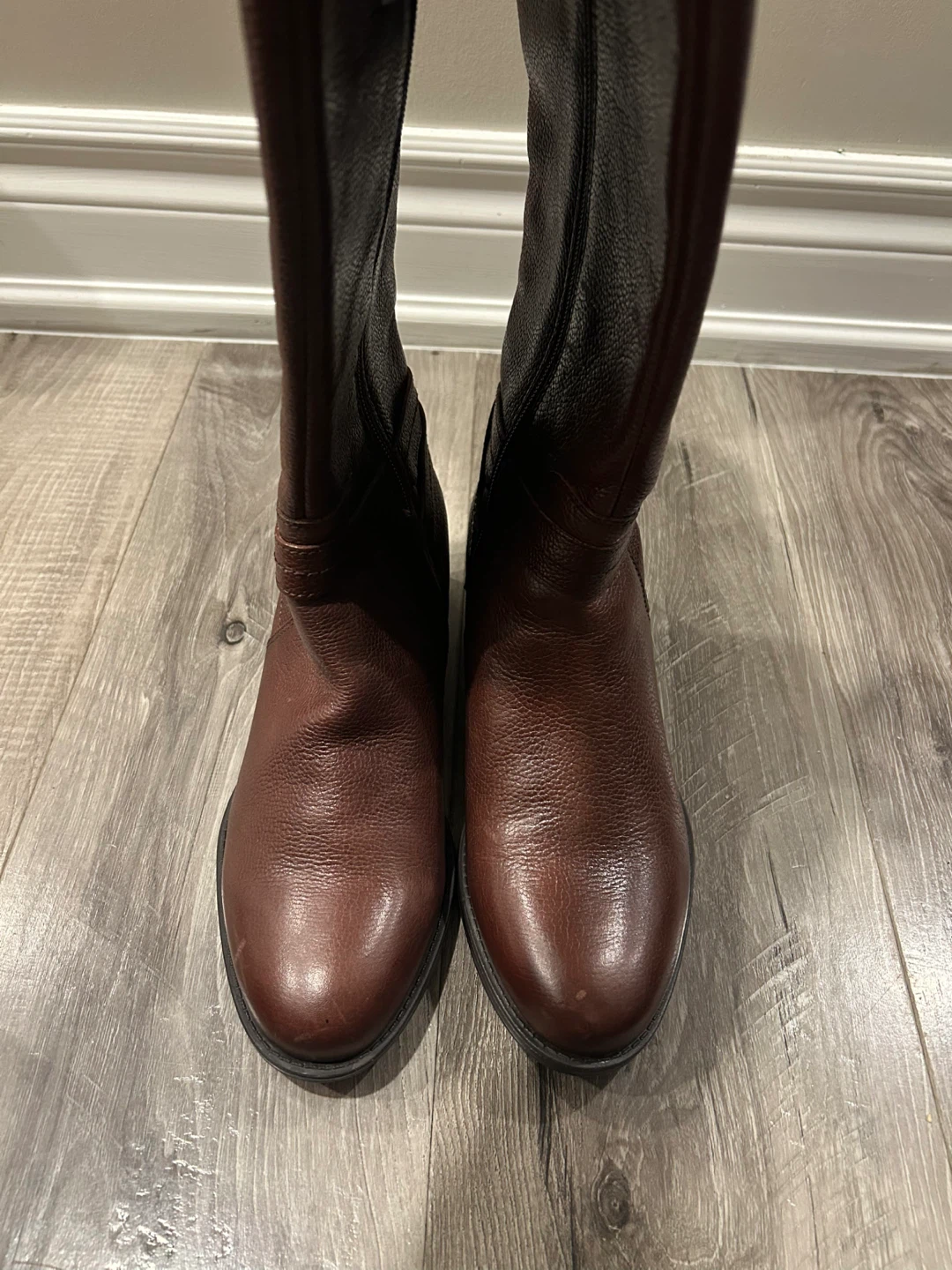 Naturalizer Wynnie Wide Calf Brown Leather Tall Riding Boots - photo 5
