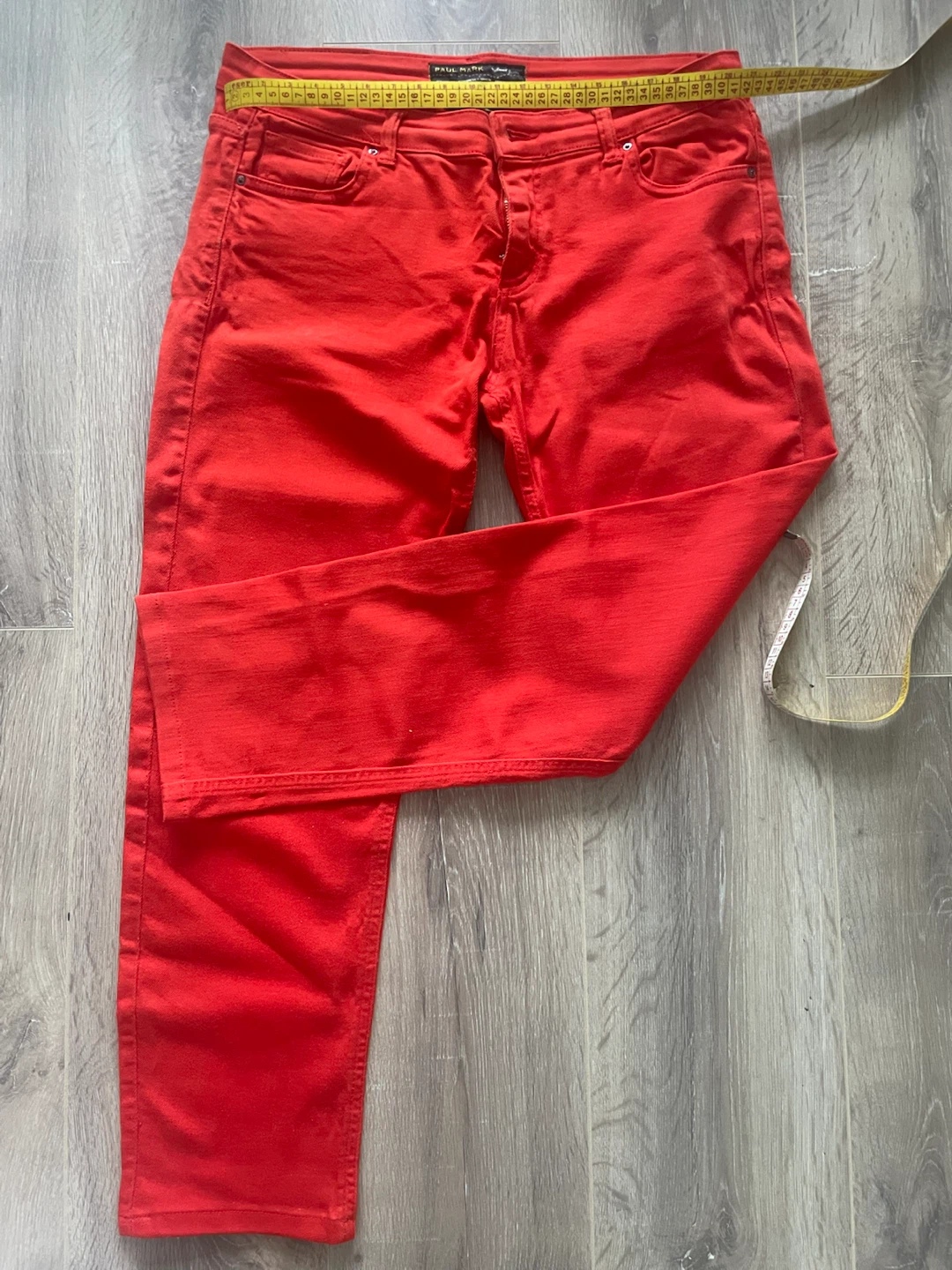 Paul Mark Red Tailored Jeans