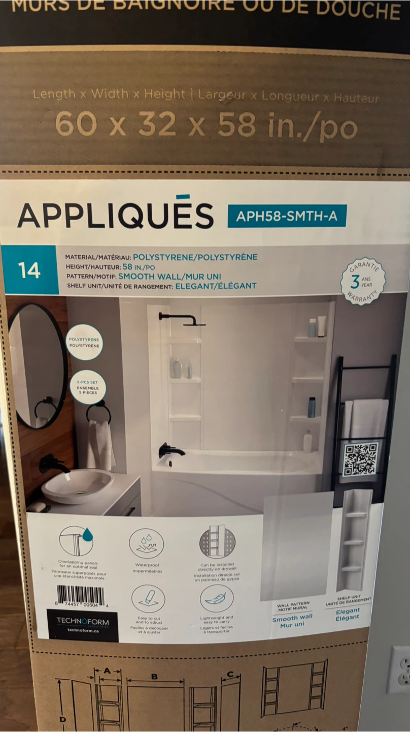 Techno Design Appliqués Bathtub or Shower Wall *brand new*