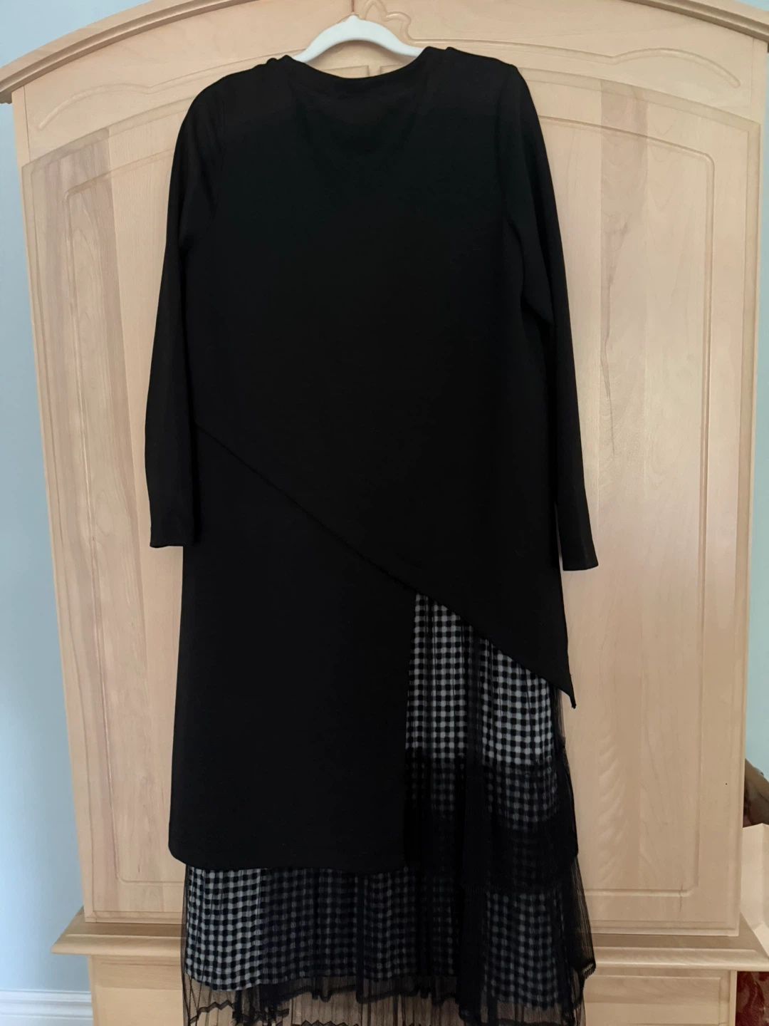 Rococo Black Gingham Panel Dress - photo 3